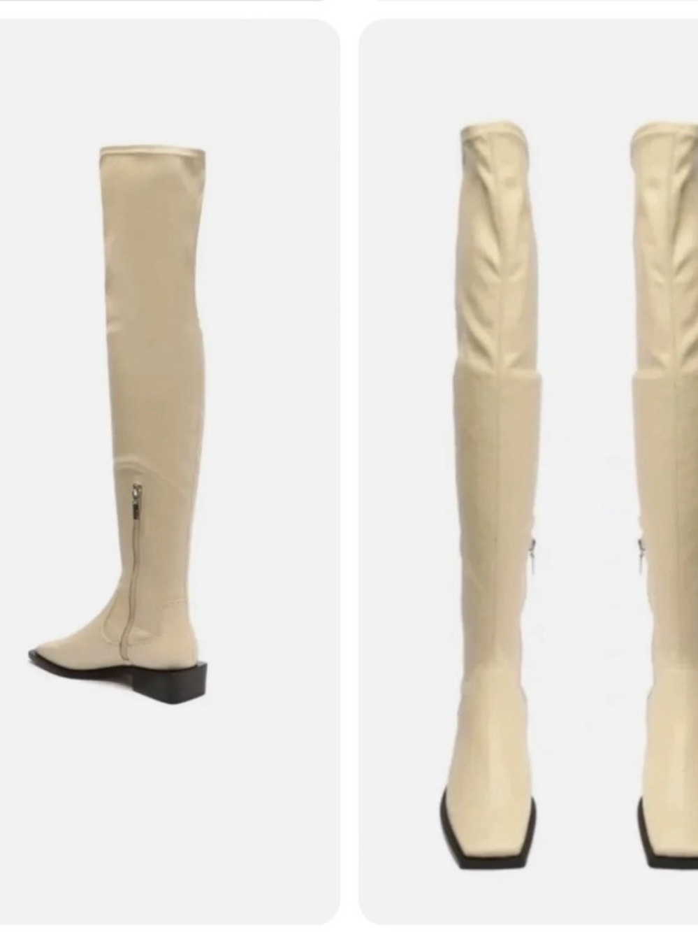 SCHUTZ Over-the-Knee Slouch Boot in Off-White